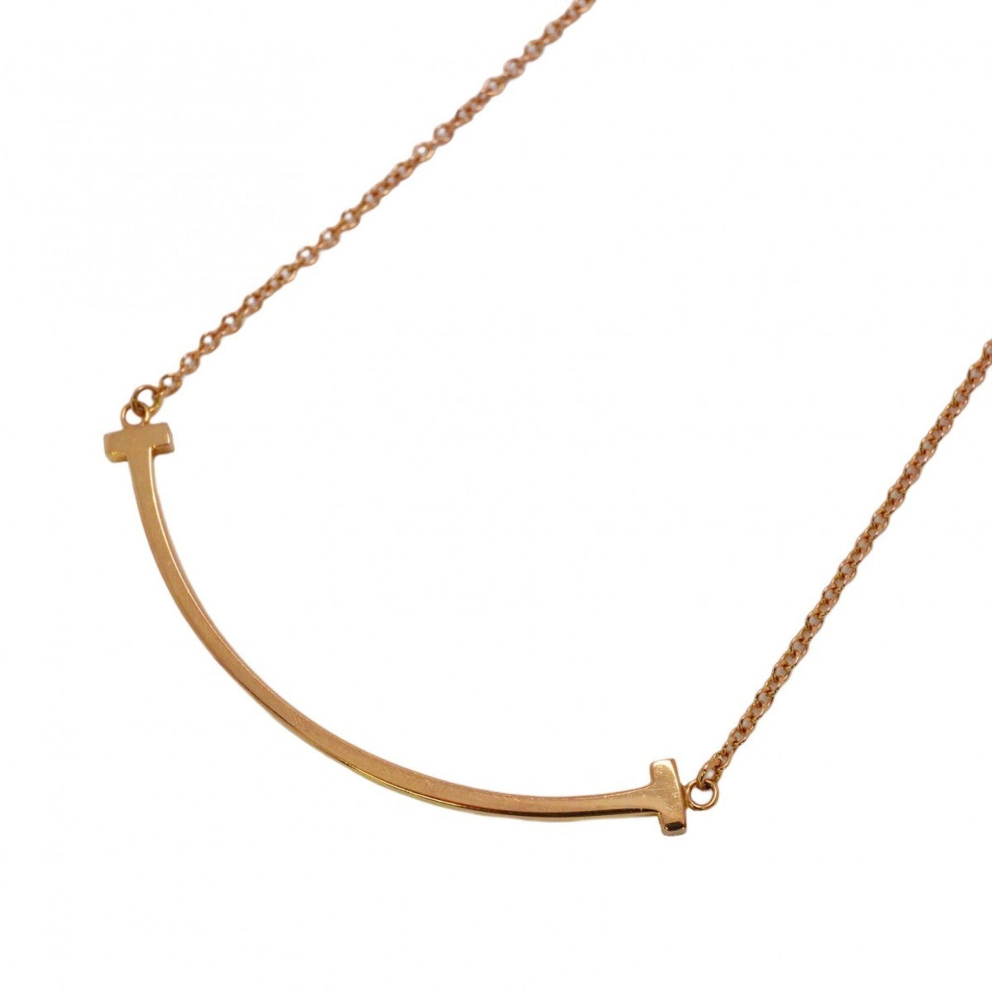 Tiffany & Co T Smile, Gold, Rose Gold, necklace