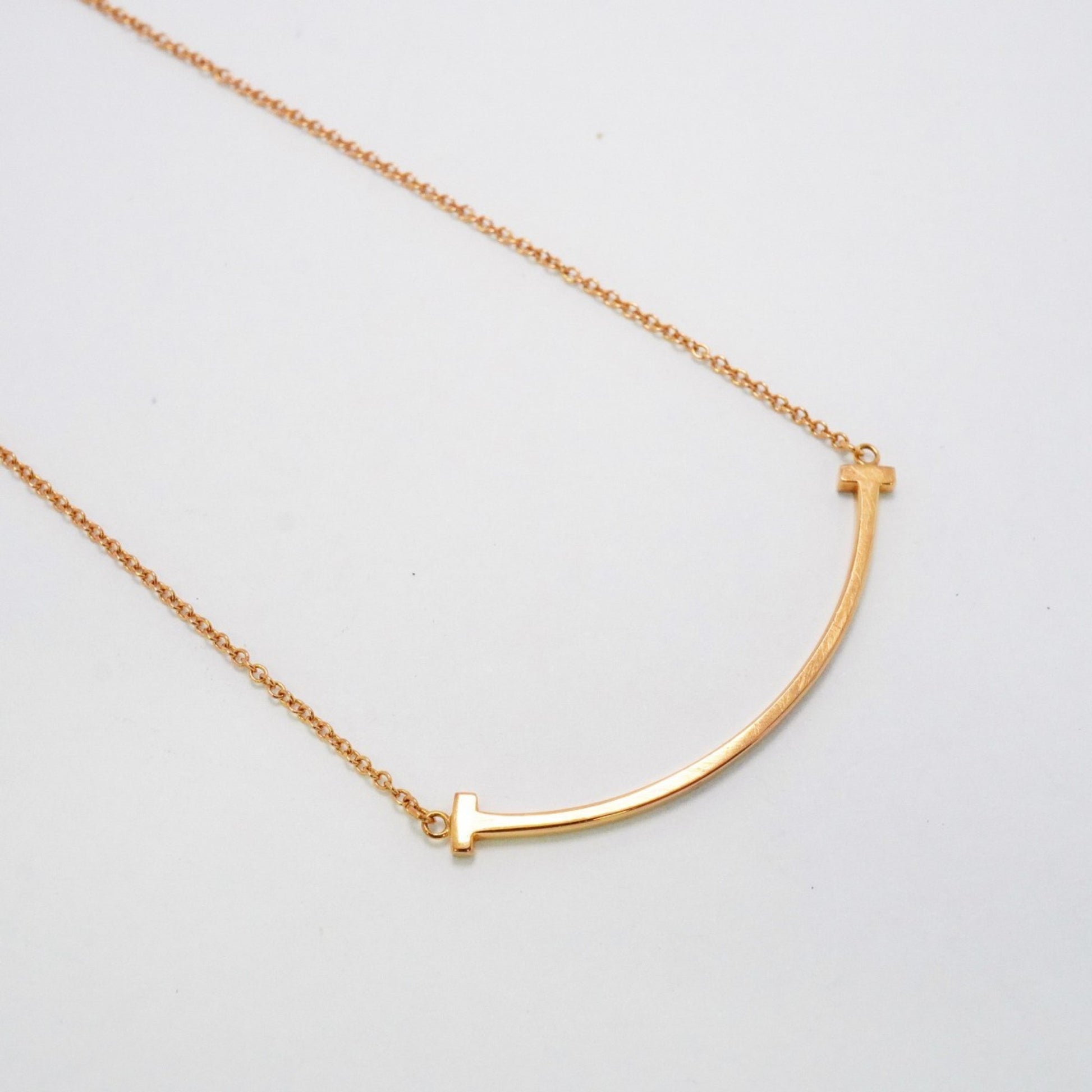 Tiffany & Co T Smile, Gold, Rose Gold, necklace