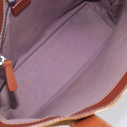 Celine Handbag Canvas, Brown, Canvas, Handbag