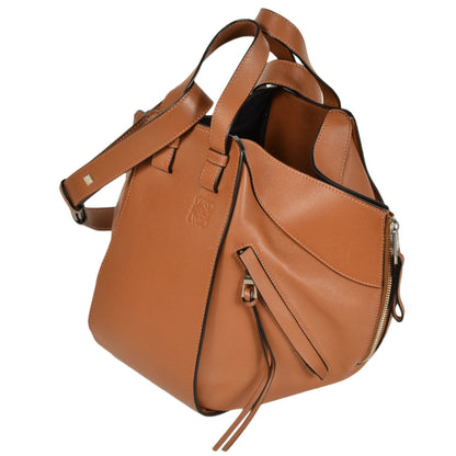 Loewe Hammock, Brown, Leather, handbag