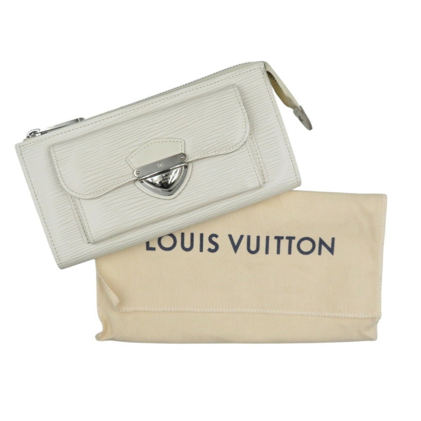 Louis Vuitton Astrid, White, Leather, wallet