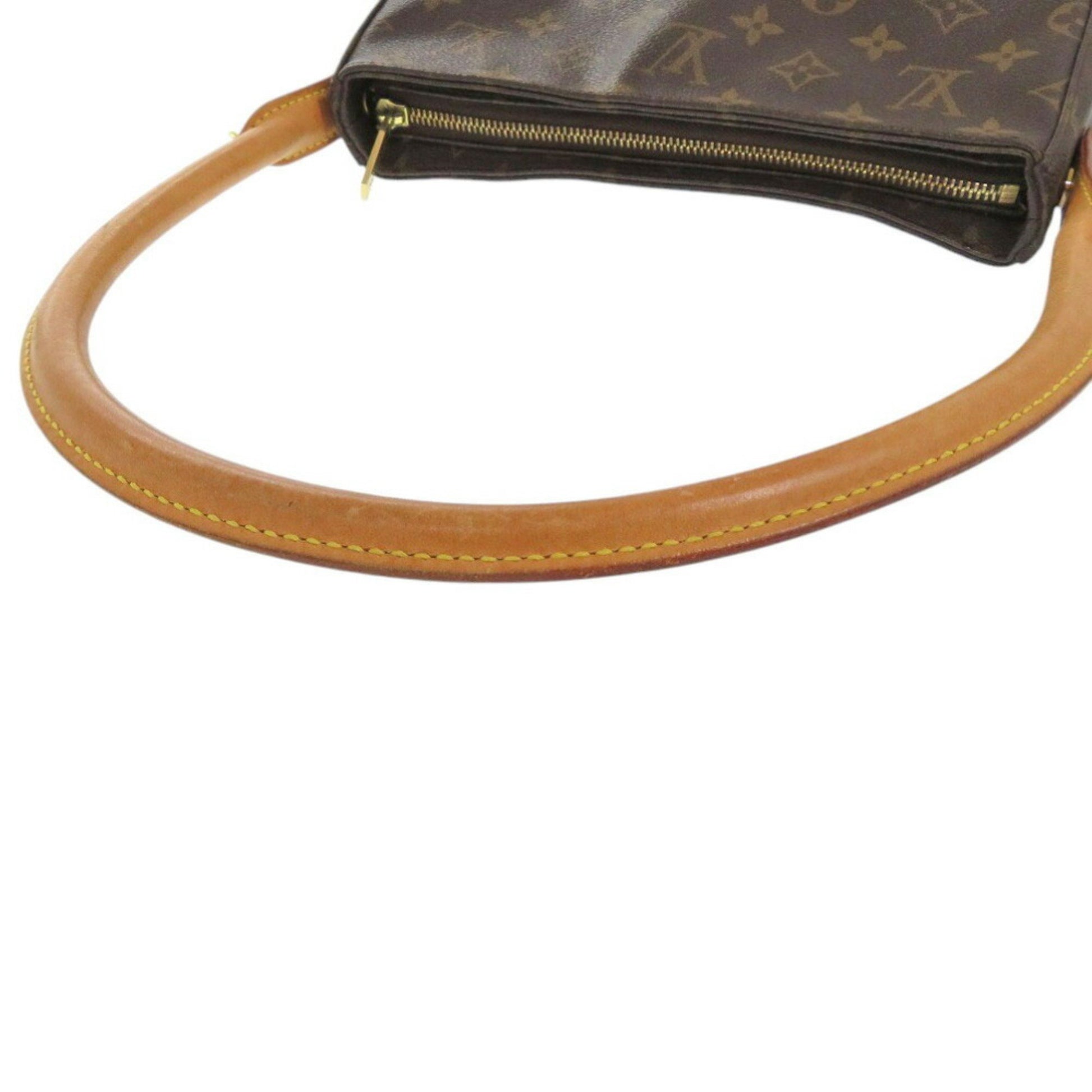 Louis Vuitton Looping MM, Brown, Canvas, shoulder