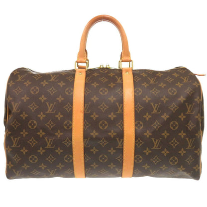 Louis Vuitton Keepall 45, Brown, Canvas, travel