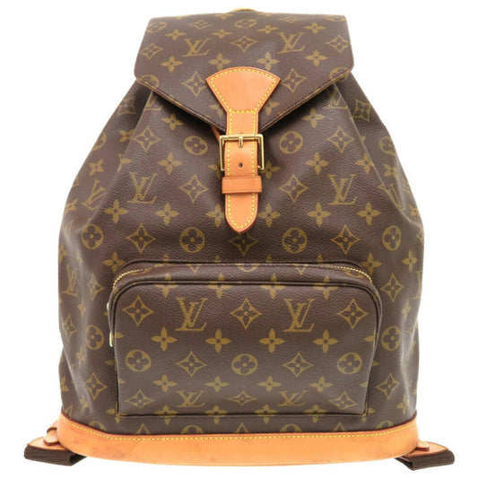 Louis Vuitton Montsouris, Brown, Canvas, backpack