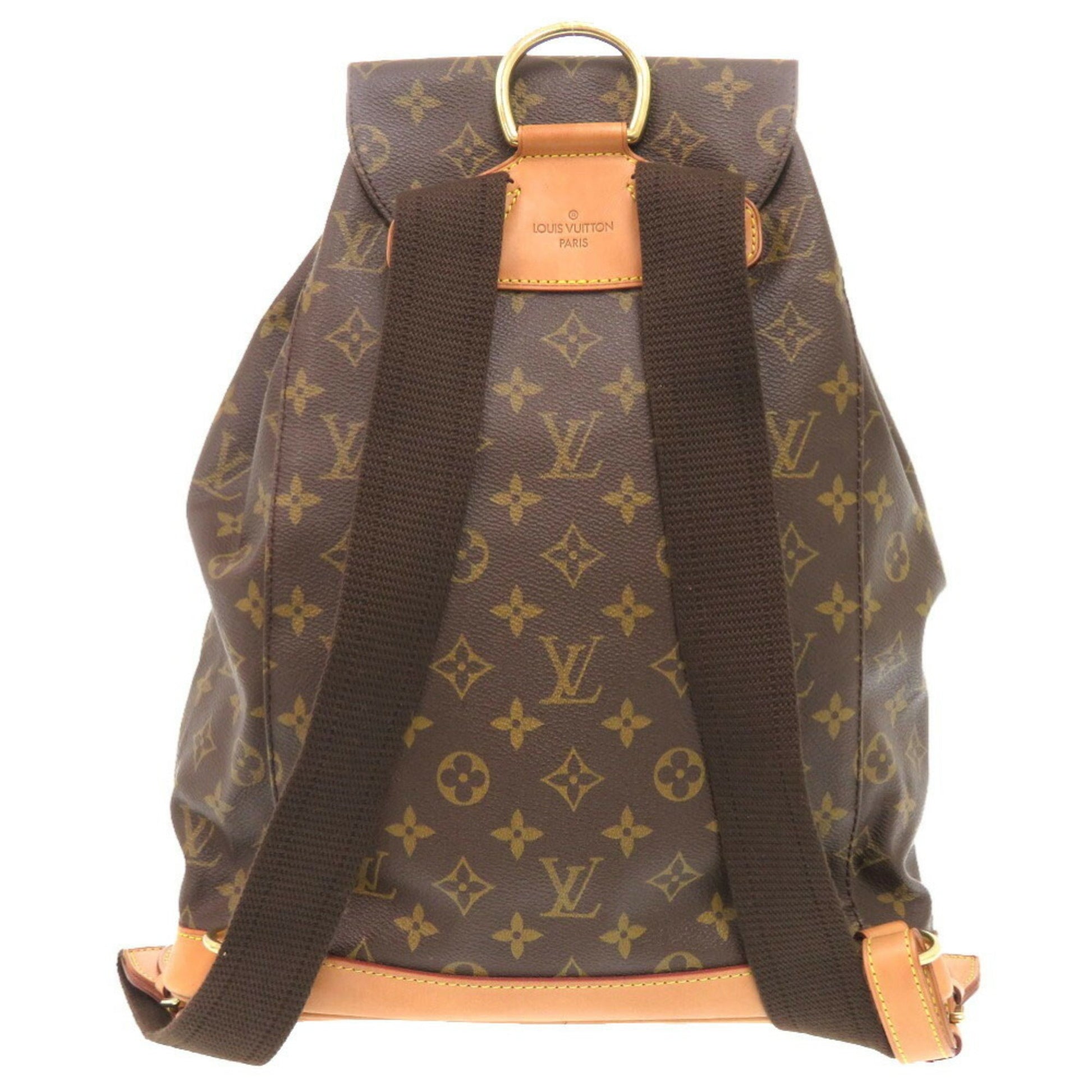 Louis Vuitton Montsouris, Brown, Canvas, backpack
