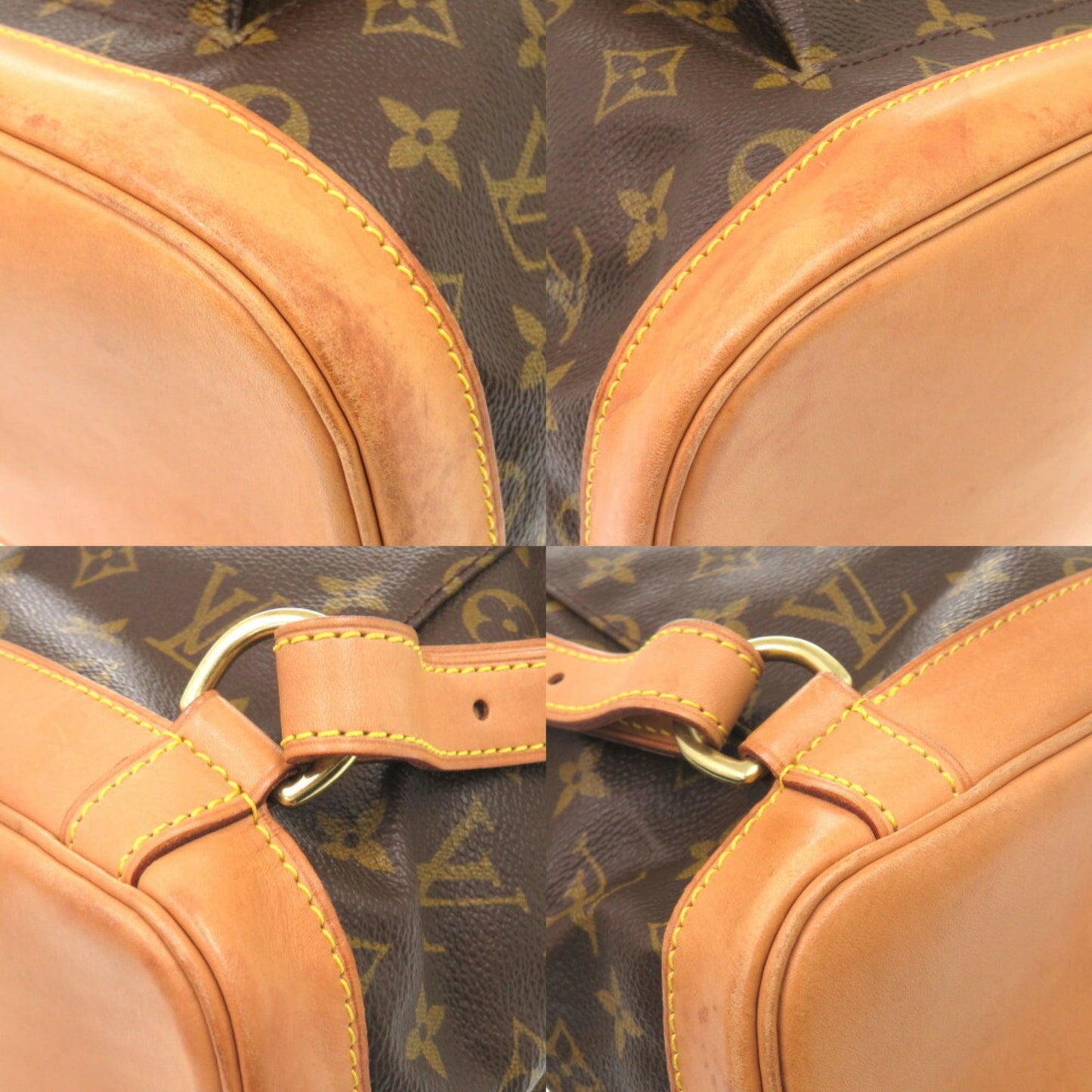Louis Vuitton Montsouris, Brown, Canvas, backpack