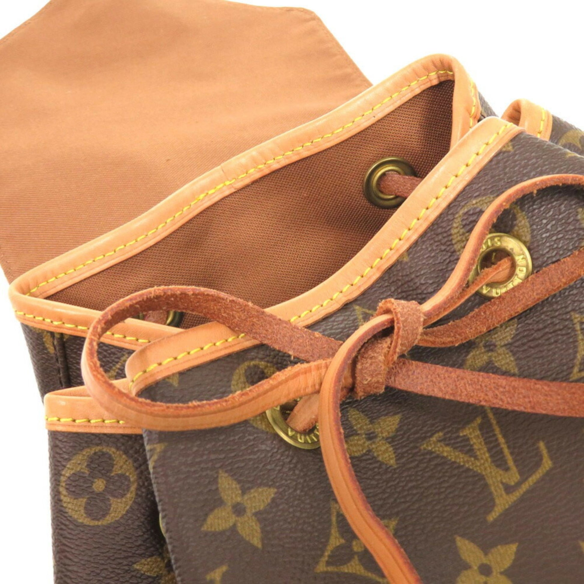 Louis Vuitton Montsouris, Brown, Canvas, backpack
