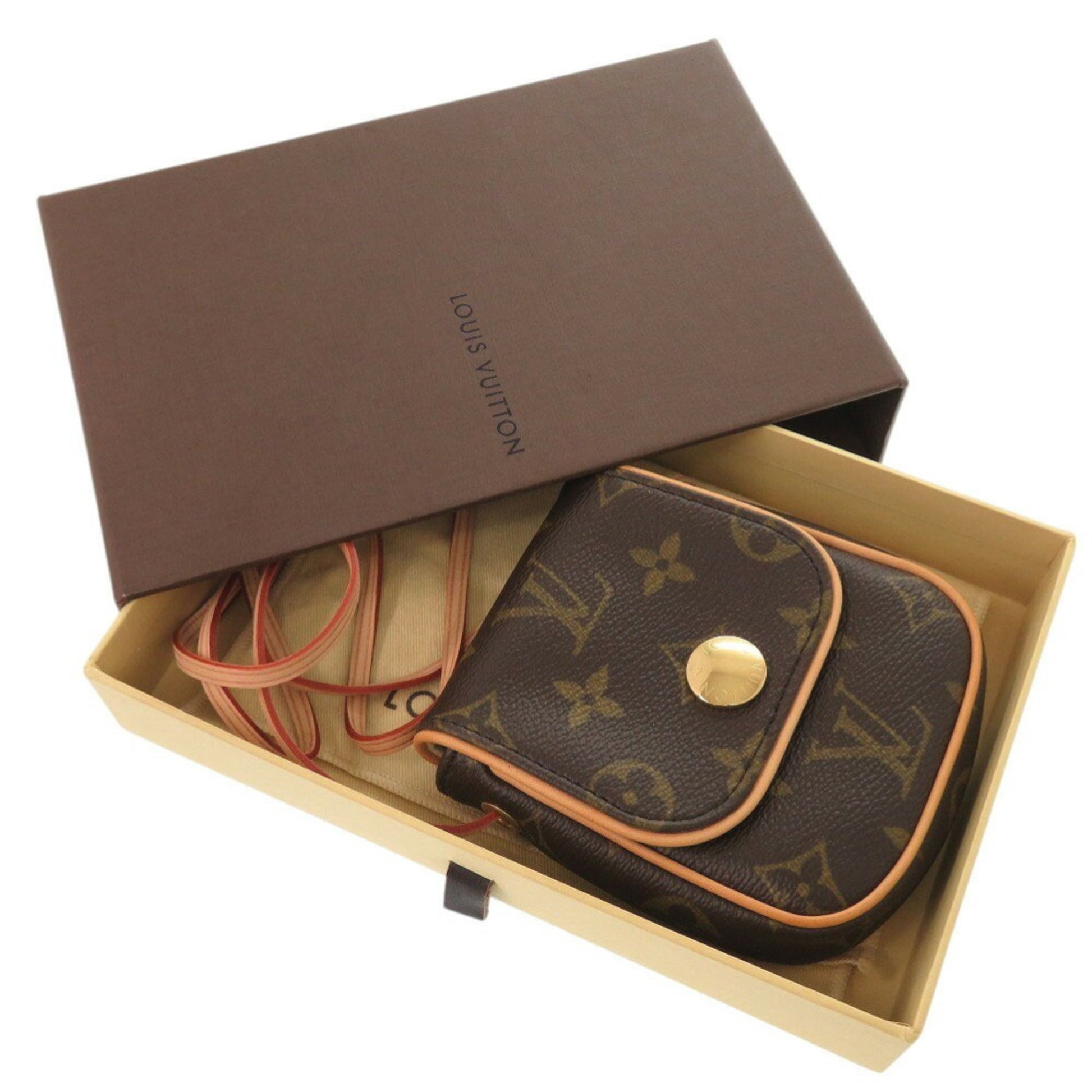 Louis Vuitton Cancun, Brown, Canvas, clutch
