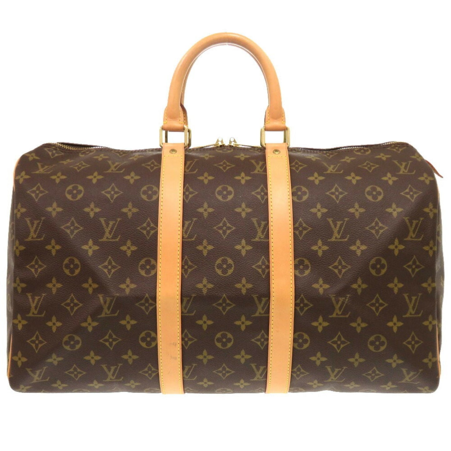 Louis Vuitton Keepall Bag Monogram Canvas, BROWN, CANVAS, Travel bag