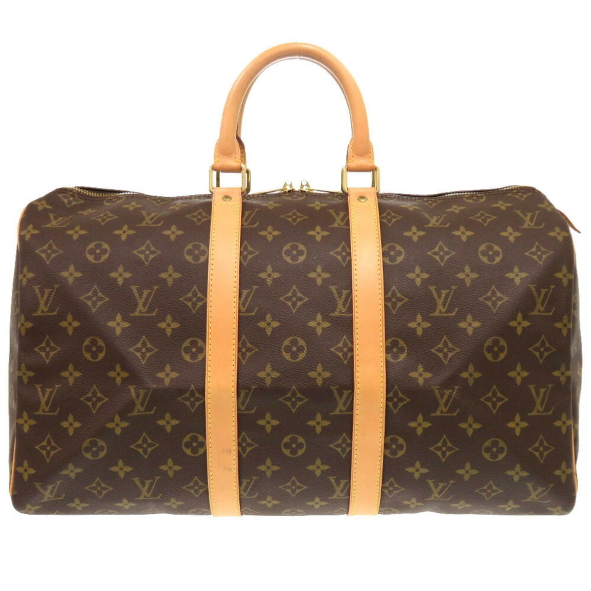 Louis Vuitton Keepall Bag Monogram Canvas, BROWN, CANVAS, Travel bag