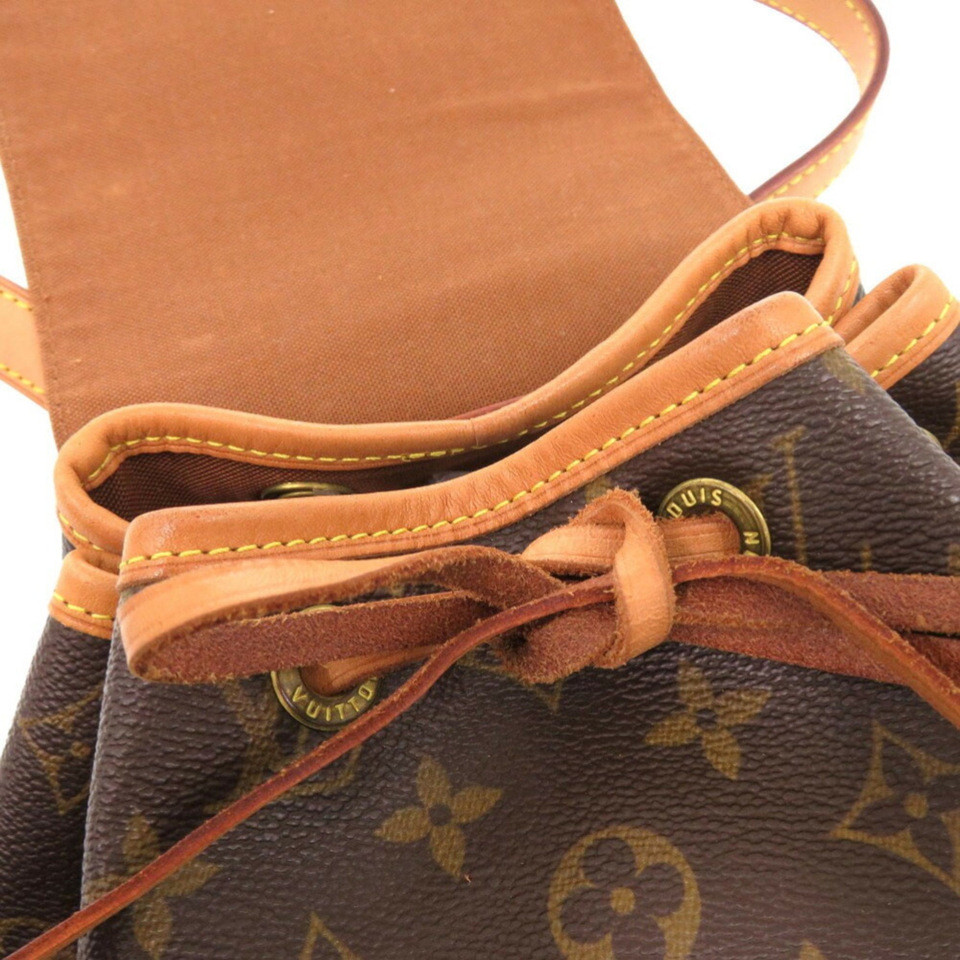 Louis Vuitton Montsouris MM, Brown, Canvas, backpack