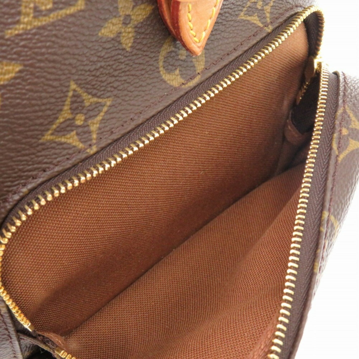 Louis Vuitton Montsouris MM, Brown, Canvas, backpack