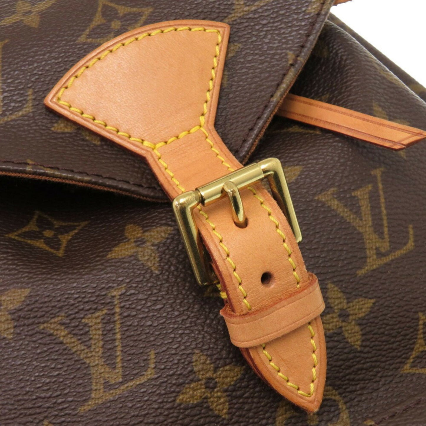 Louis Vuitton Montsouris MM, Brown, Canvas, backpack