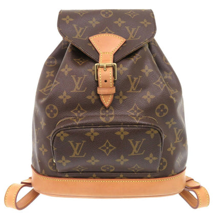 Louis Vuitton Montsouris MM, Brown, Canvas, backpack