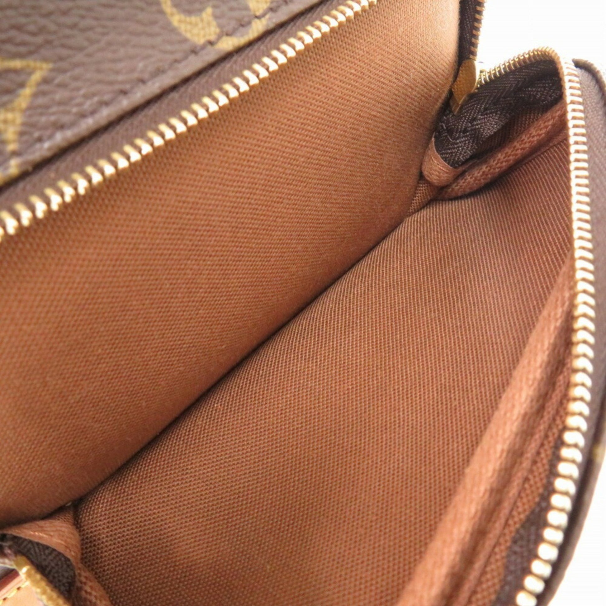 Louis Vuitton Montsouris MM, Brown, Canvas, backpack