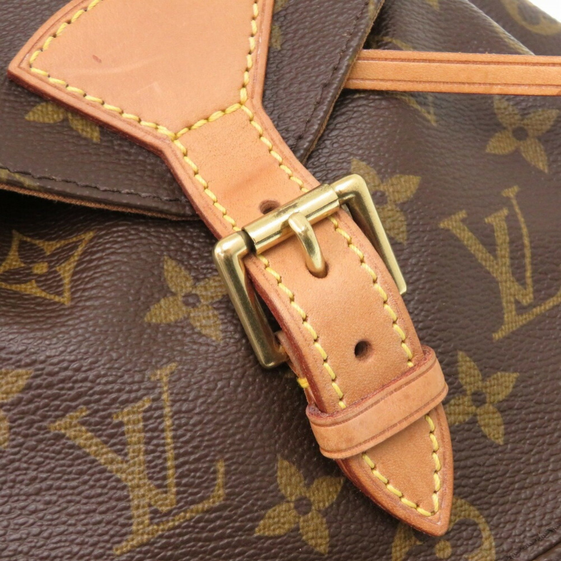 Louis Vuitton Montsouris MM, Brown, Canvas, backpack