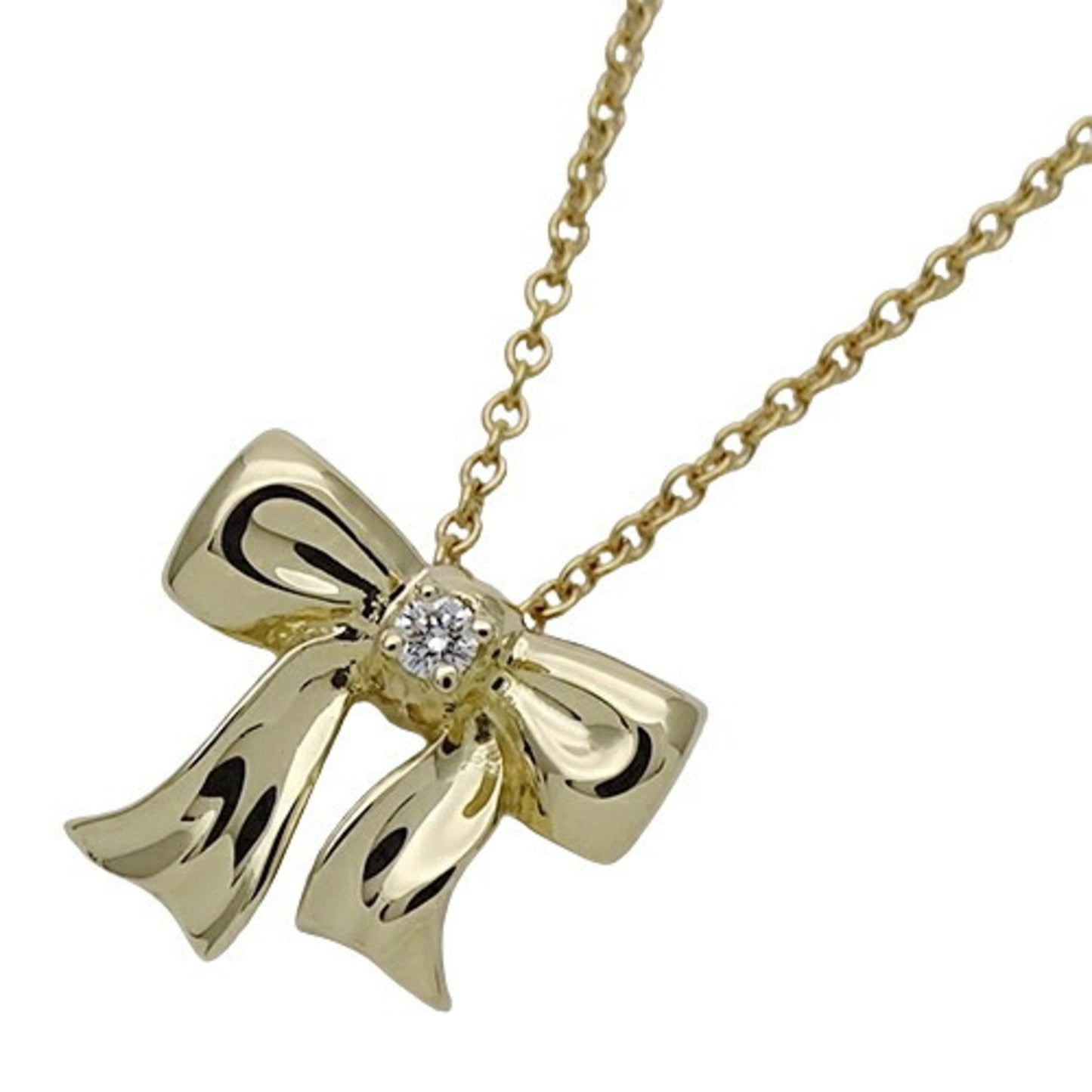 Tiffany & Co Ribbon, Gold, Yellow Gold, necklace