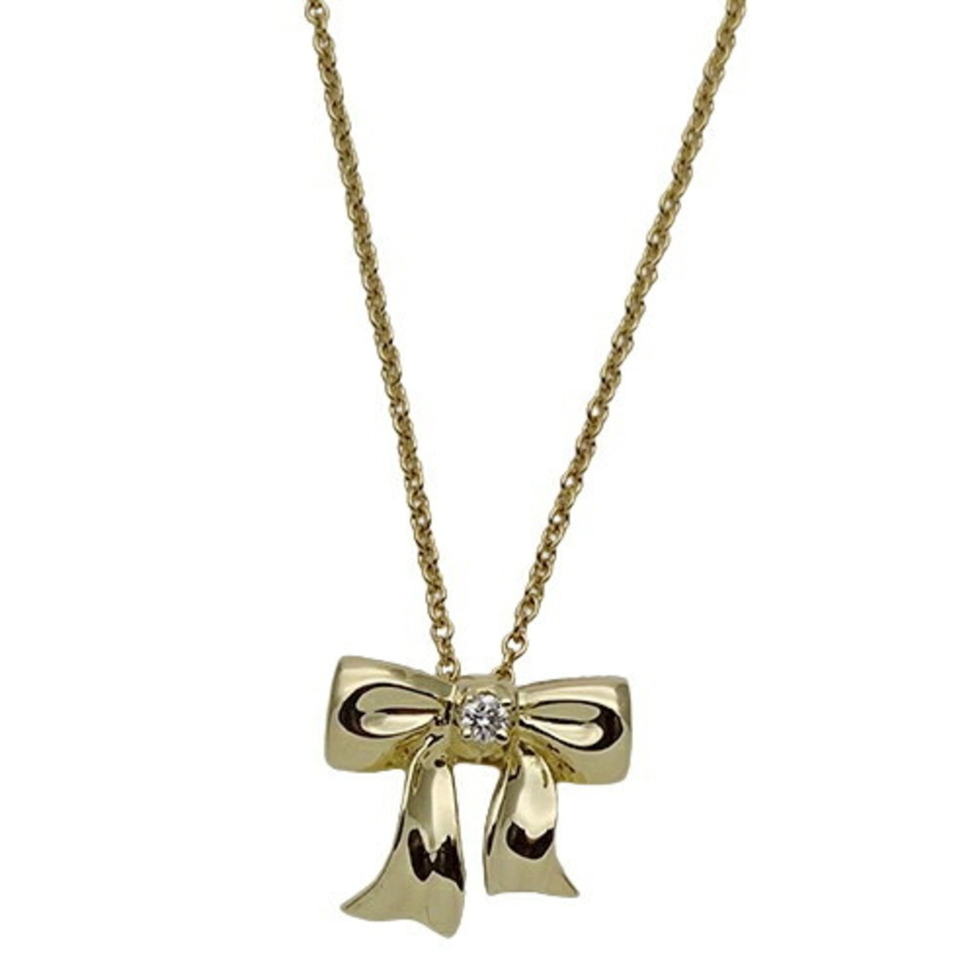 Tiffany & Co Ribbon, Gold, Yellow Gold, necklace