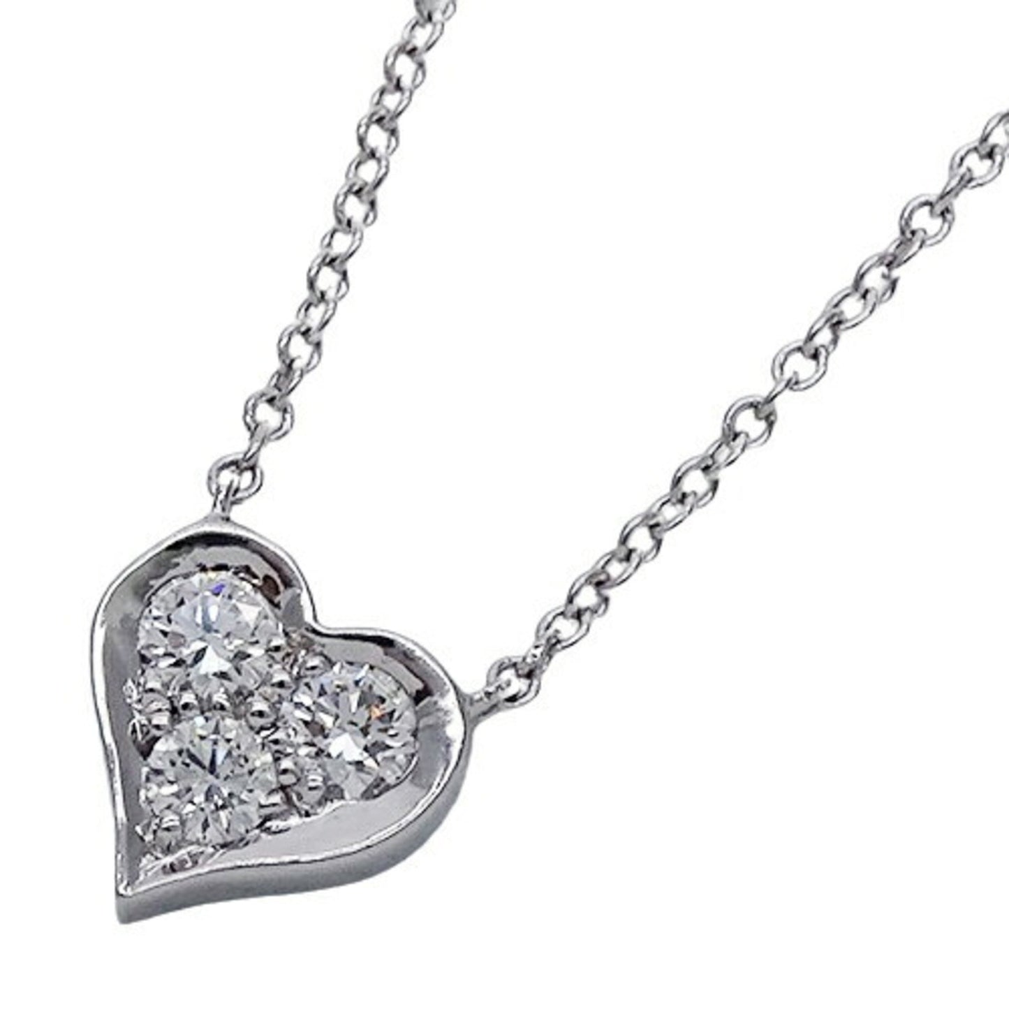 Tiffany & Co Sentimental heart, Silver, Platinum, necklace