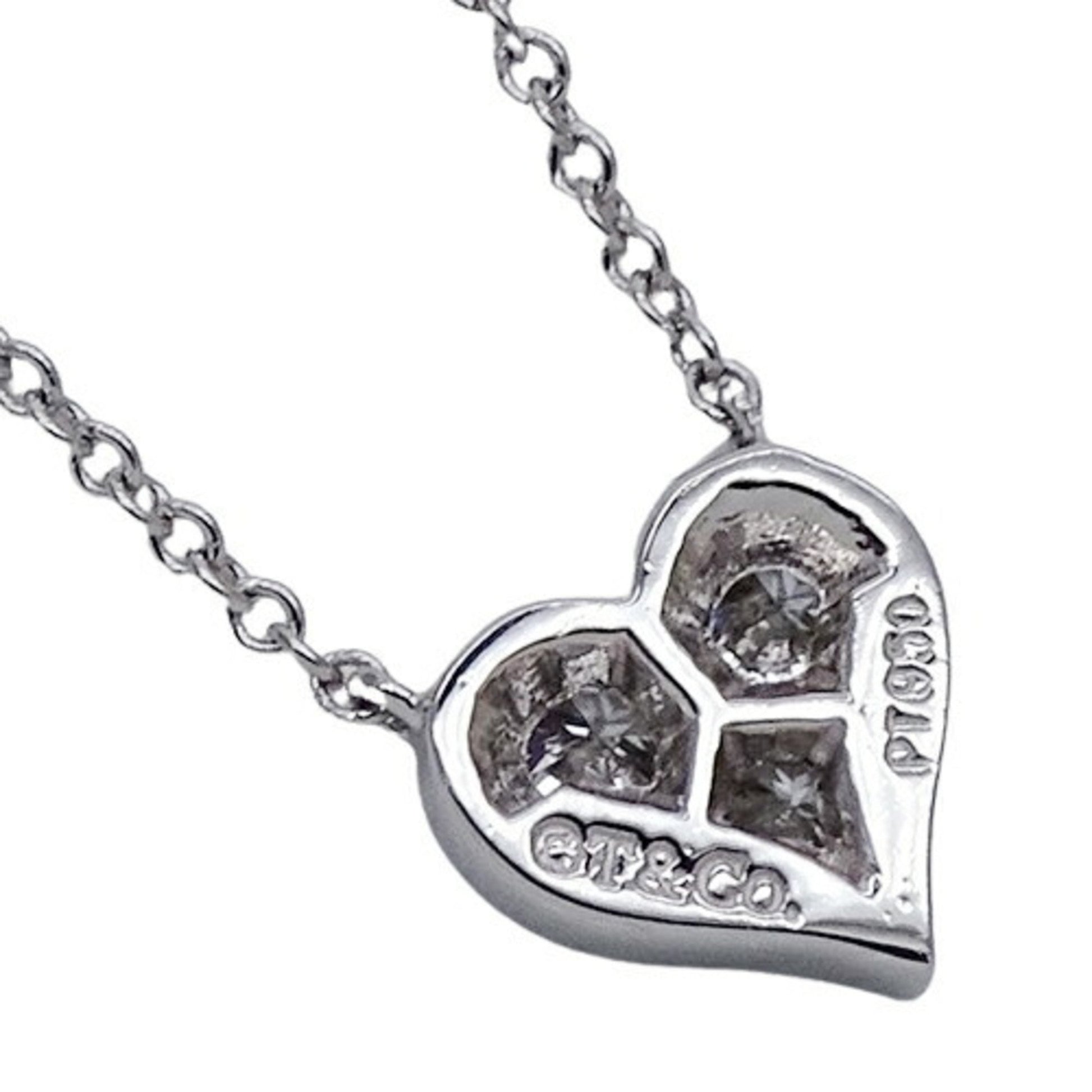 Tiffany & Co Sentimental heart, Silver, Platinum, necklace