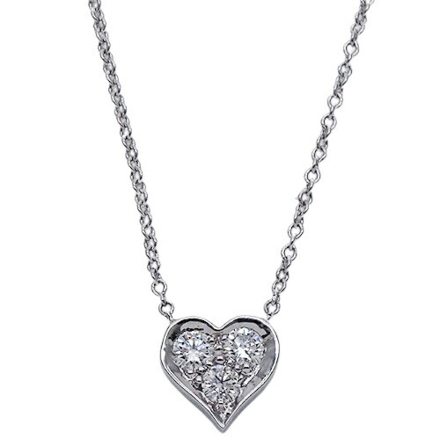 Tiffany & Co Sentimental heart, Silver, Platinum, necklace