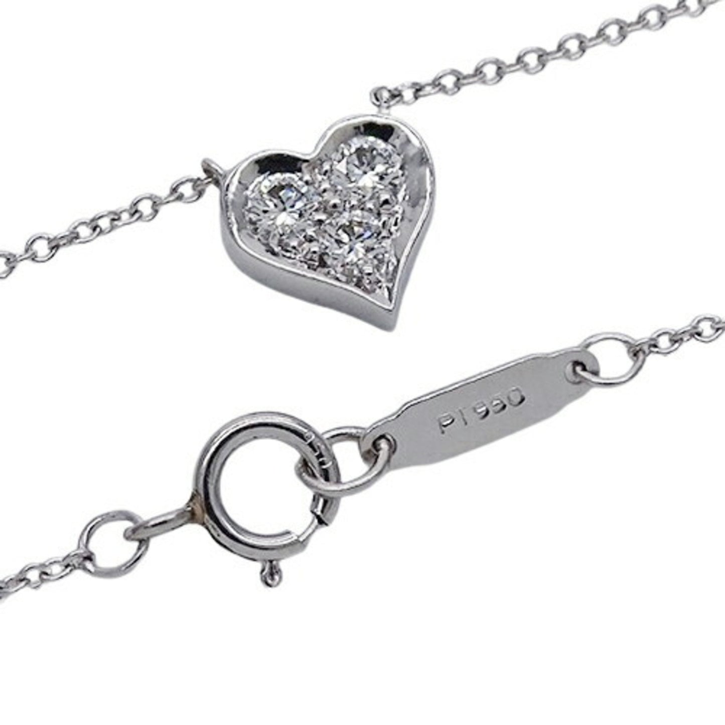 Tiffany & Co Sentimental heart, Silver, Platinum, necklace