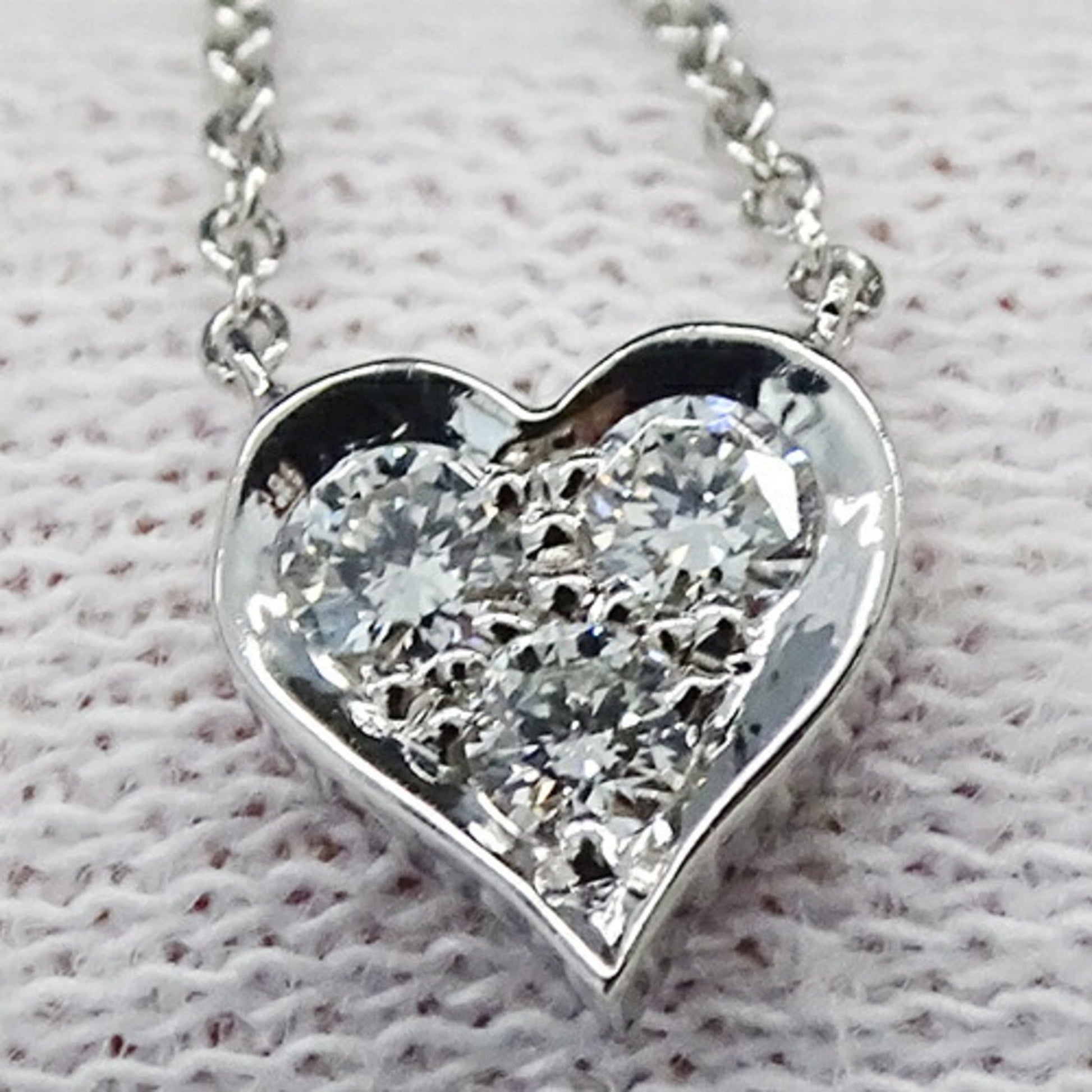 Tiffany & Co Sentimental heart, Silver, Platinum, necklace