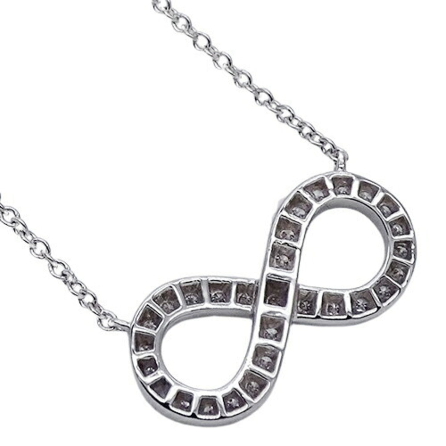 Tiffany & Co Infinity, Silver, Platinum, necklace