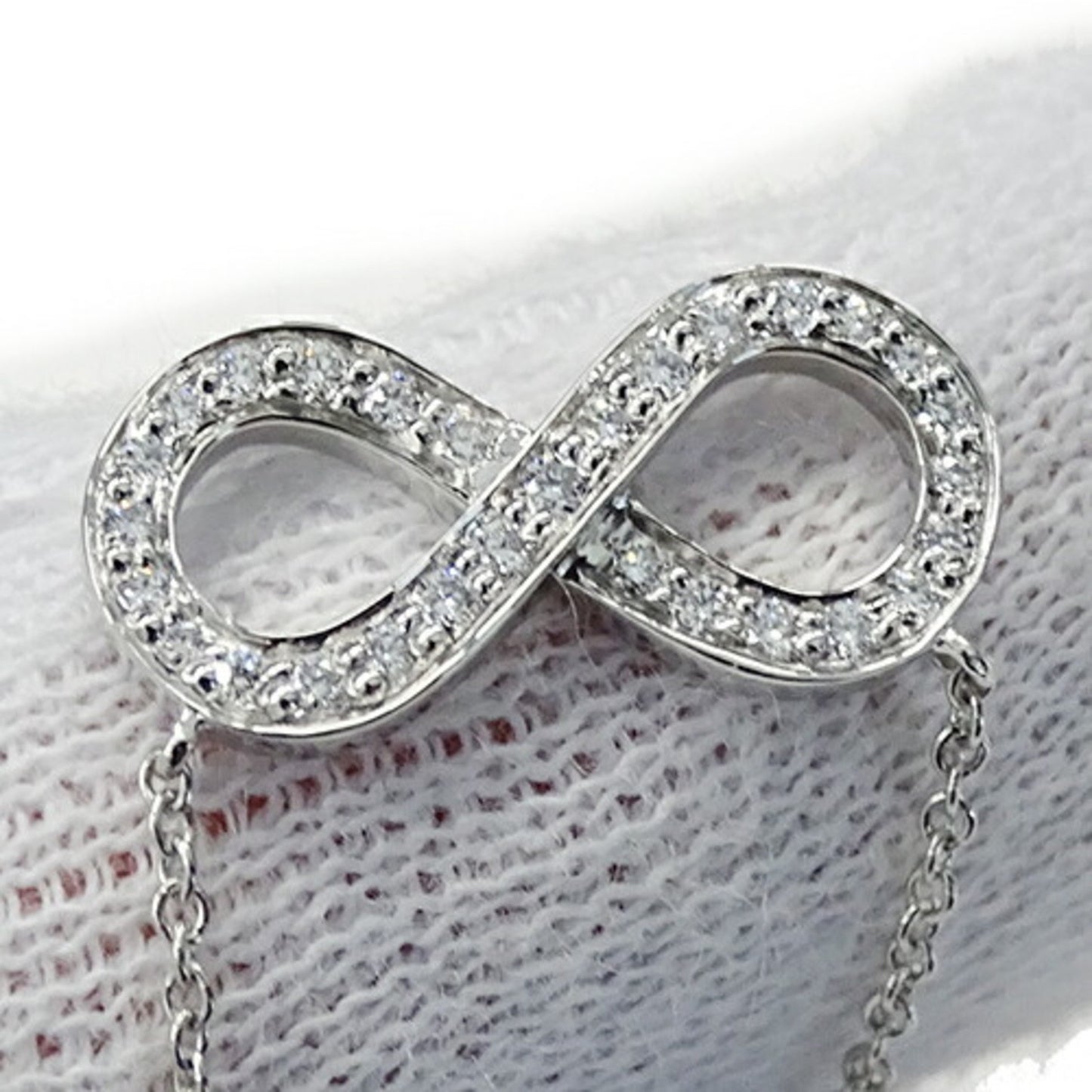 Tiffany & Co Infinity, Silver, Platinum, necklace