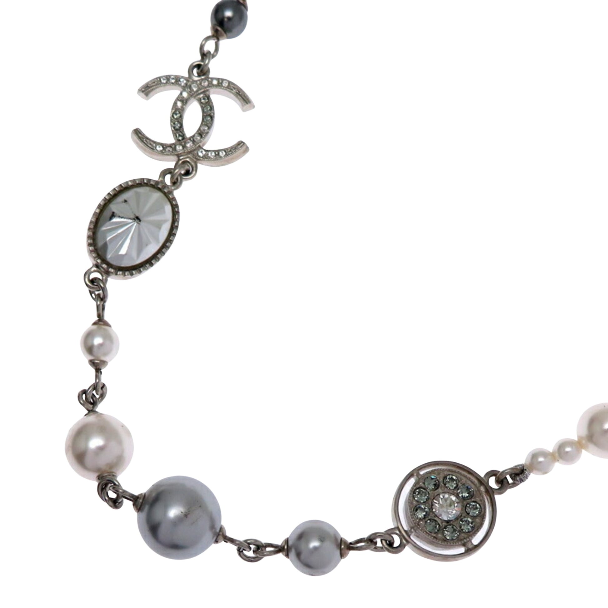 Chanel Coco Mark, Silver, Metal, necklace