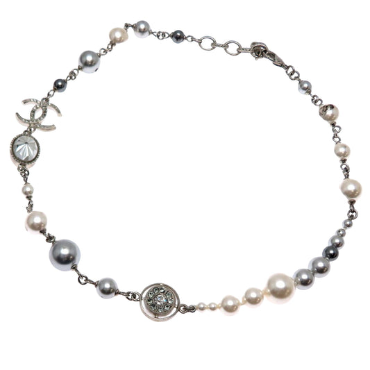 Chanel Coco Mark, Silver, Metal, necklace