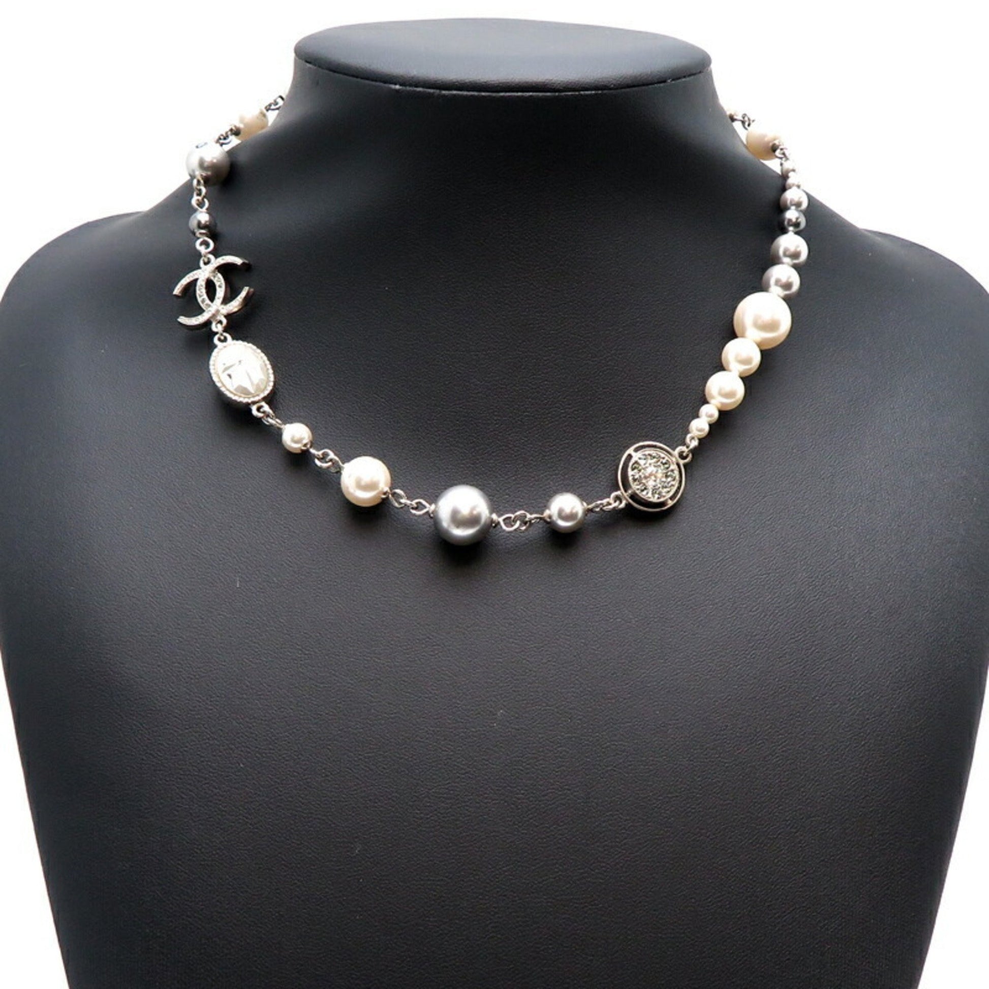 Chanel Coco Mark, Silver, Metal, necklace