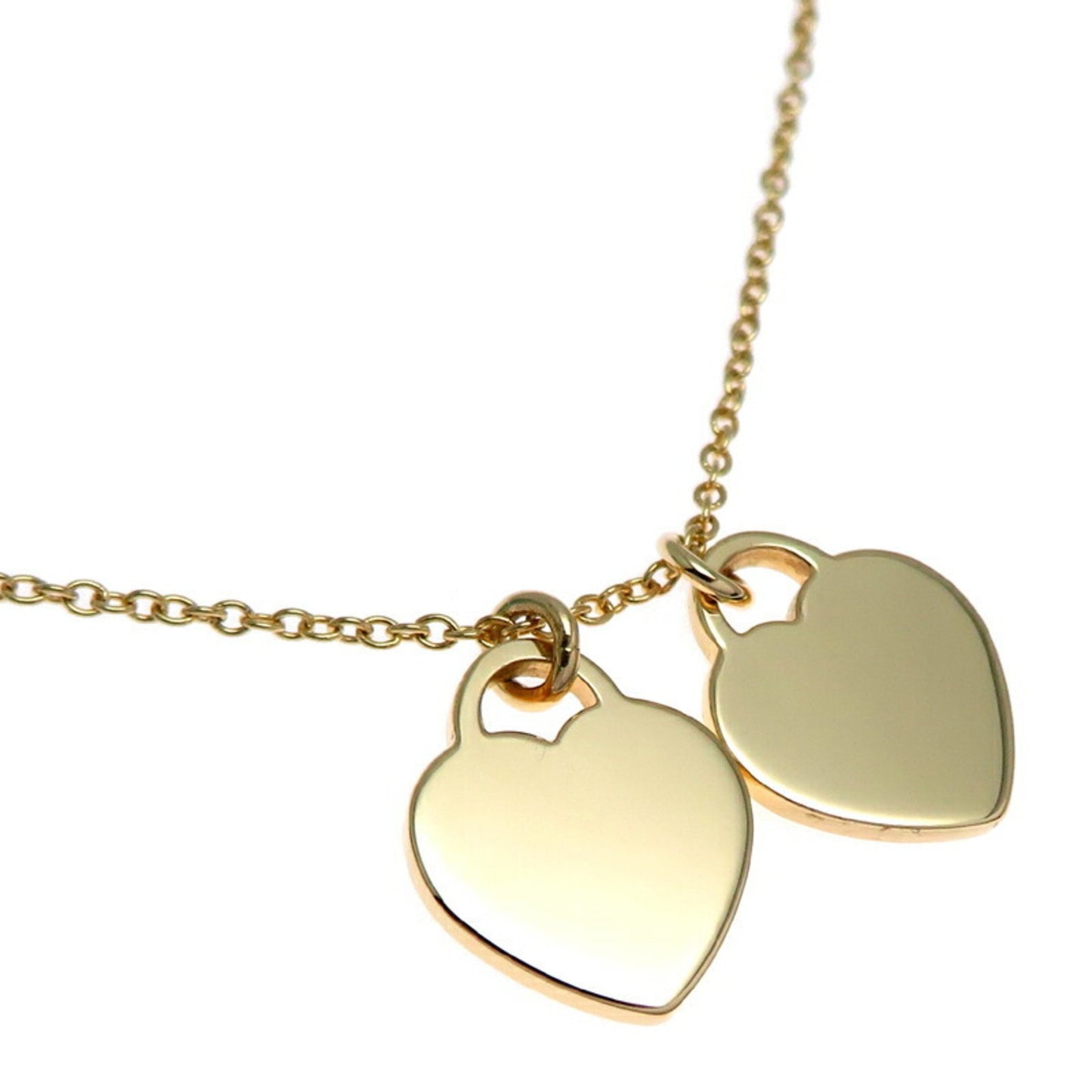 Tiffany & Co Double Heart, Gold, Yellow Gold, necklace