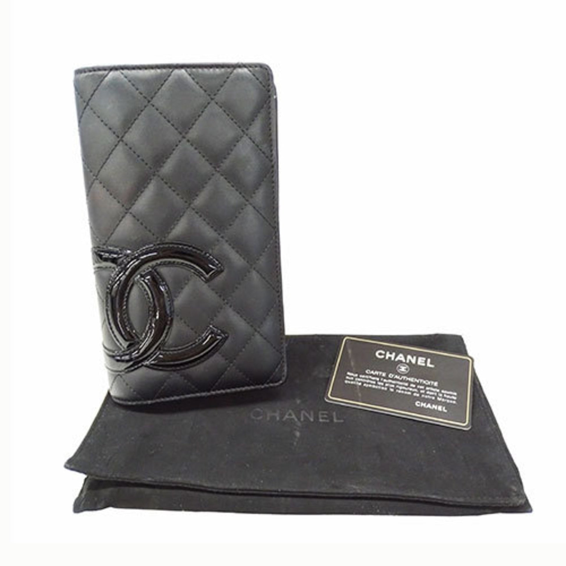 Chanel, Black, Leather, wallet