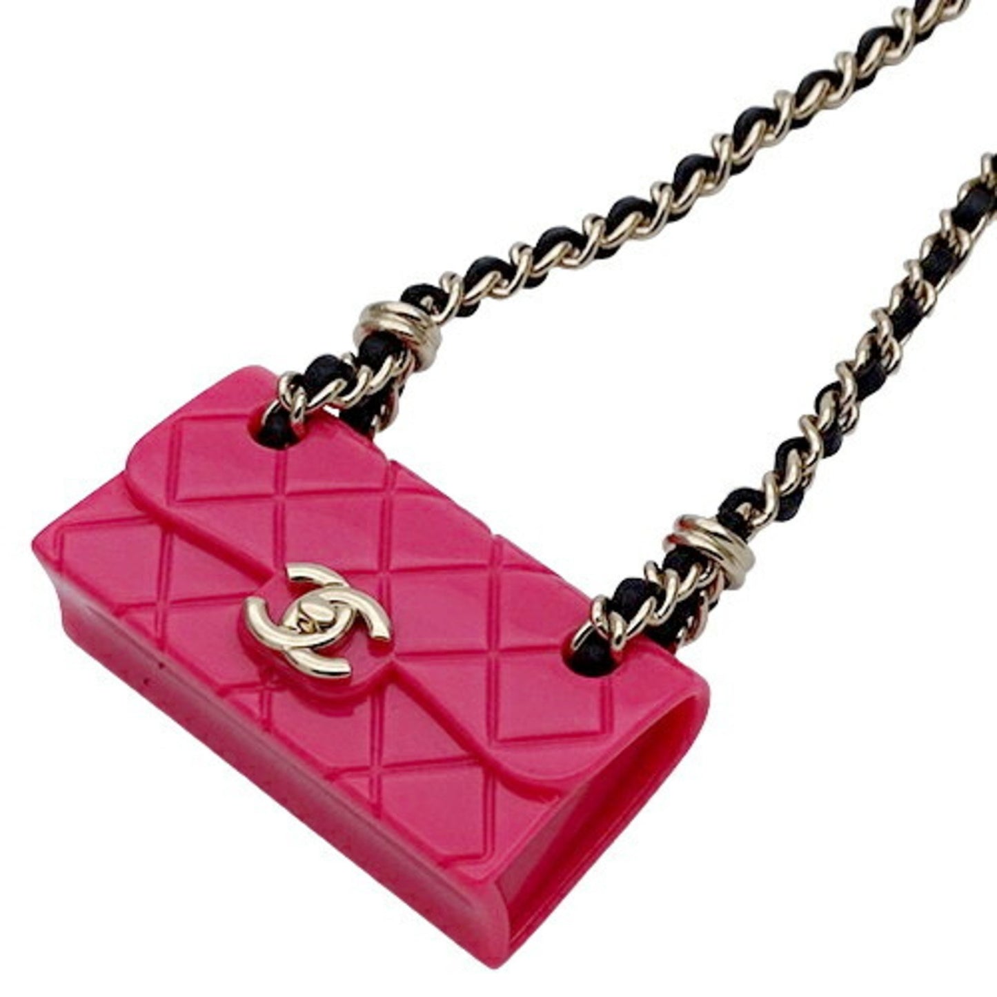 Chanel Coco Mark, Pink, Gold Plated, necklace