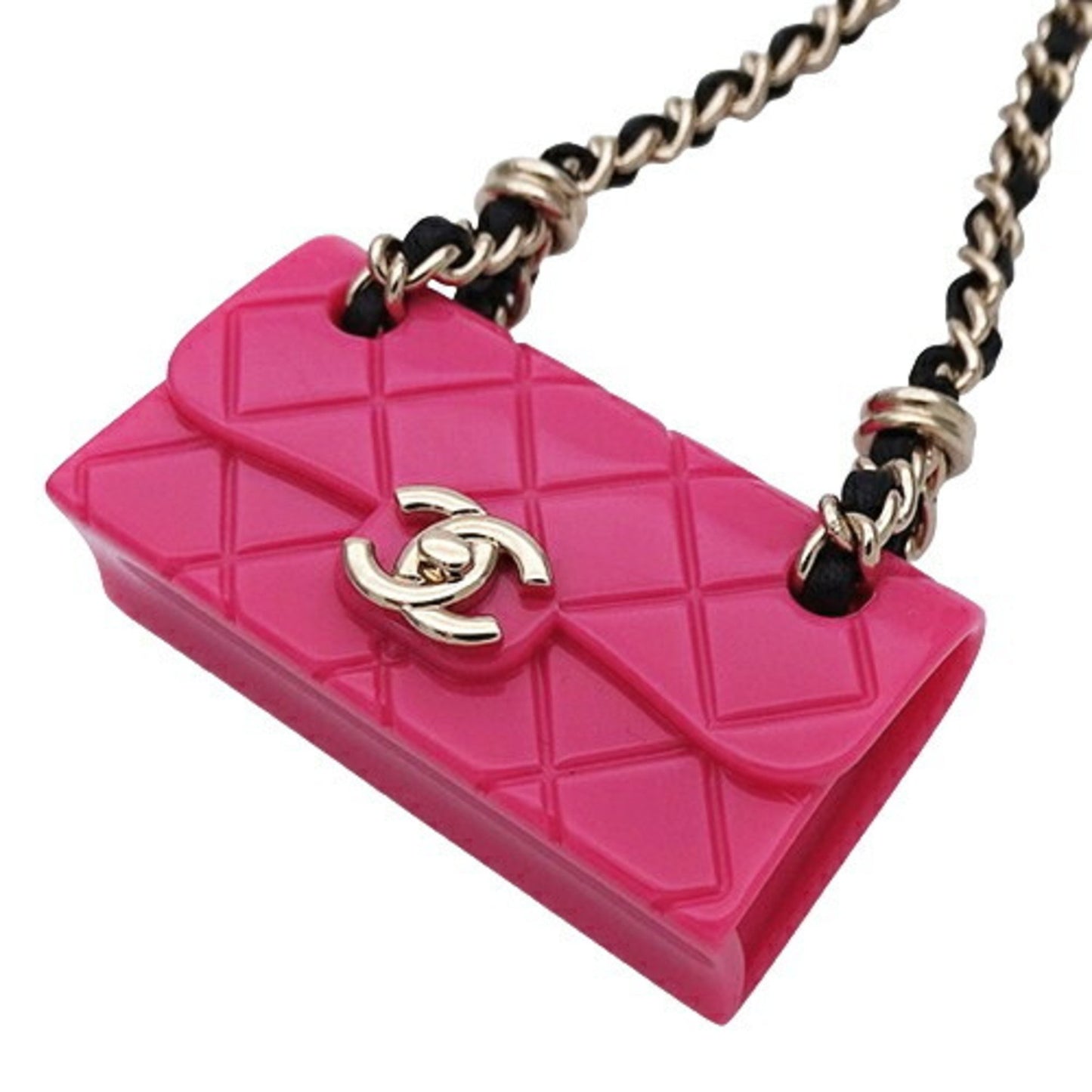 Chanel Coco Mark, Pink, Gold Plated, necklace