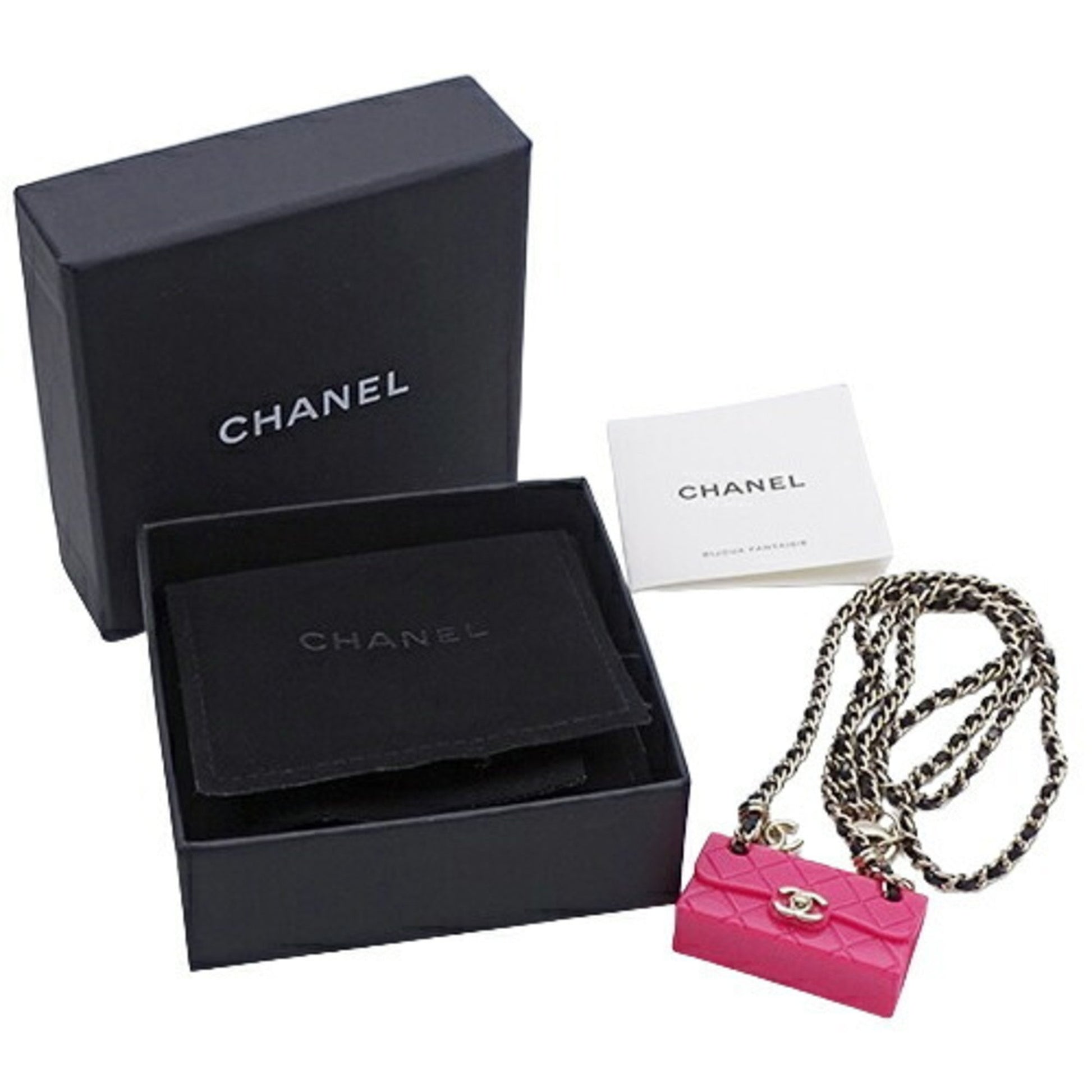 Chanel Coco Mark, Pink, Gold Plated, necklace