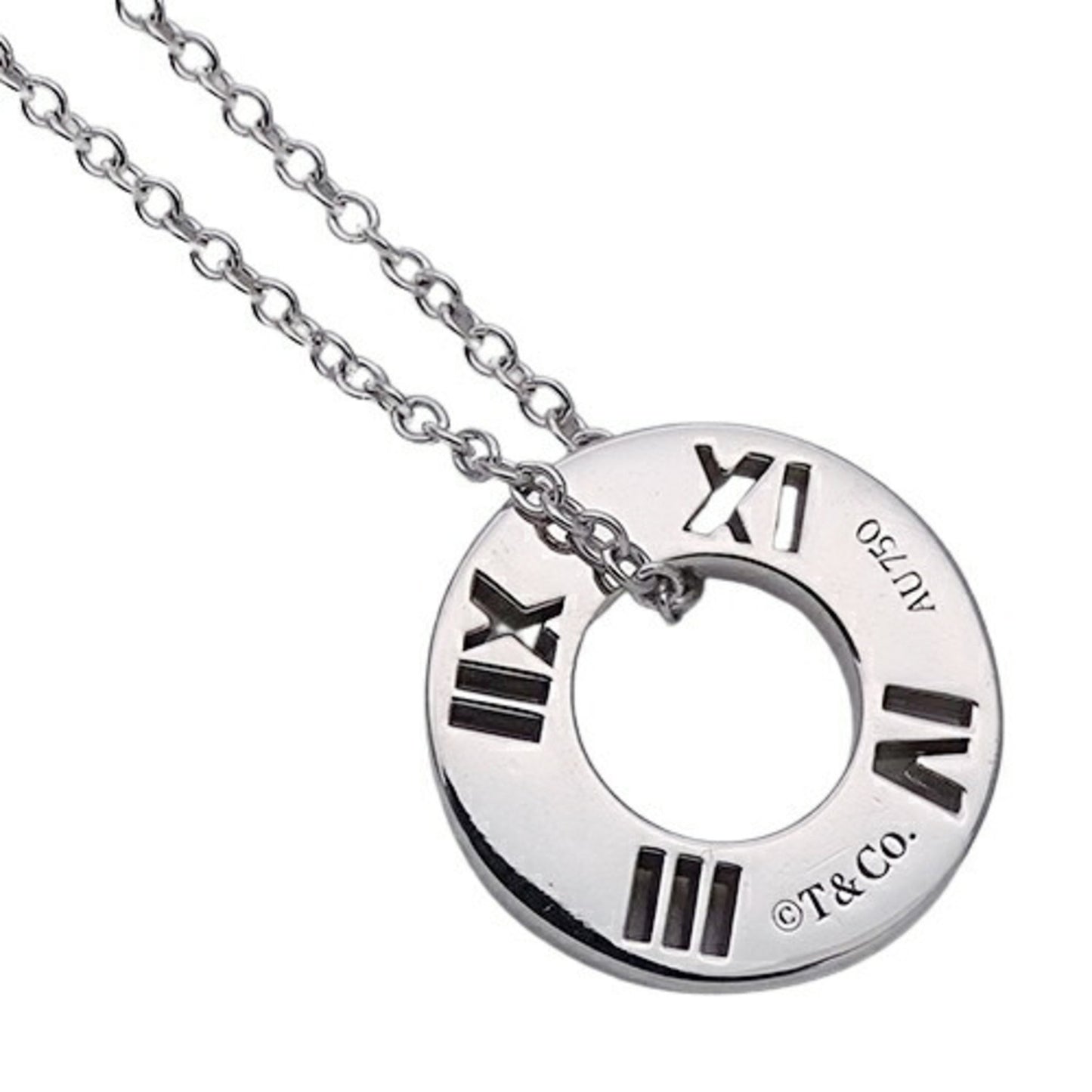 Tiffany & Co Atlas, Silver, White Gold, necklace