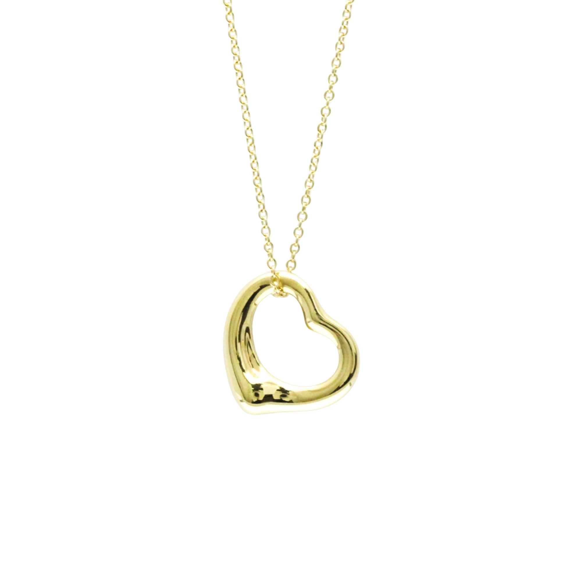 Tiffany & Co Open Heart, Gold, Yellow Gold, necklace