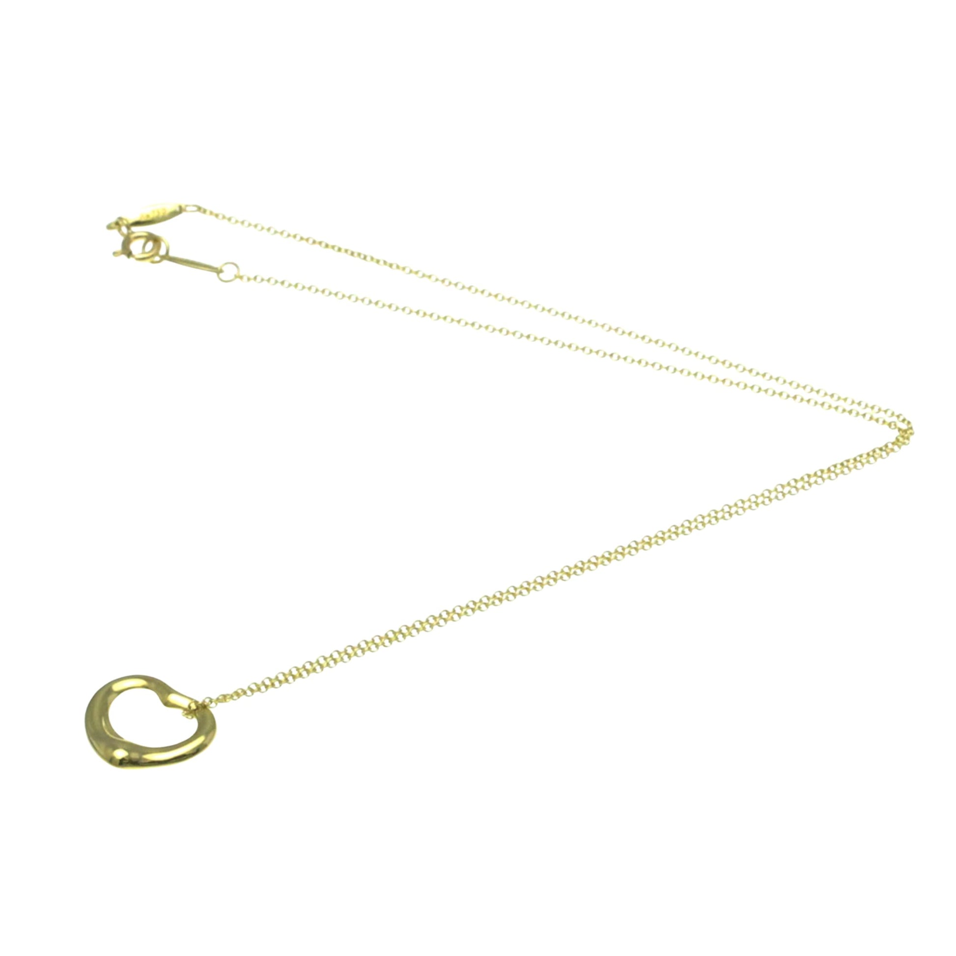 Tiffany & Co Open Heart, Gold, Yellow Gold, necklace