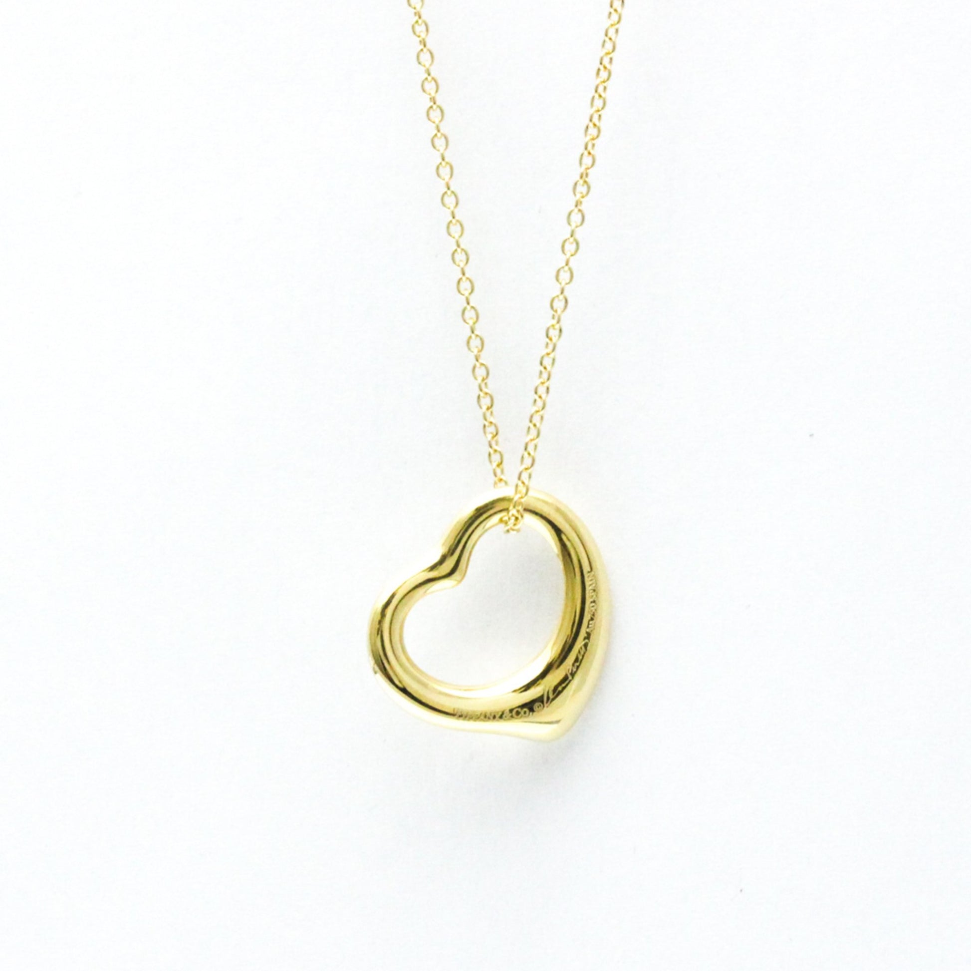 Tiffany & Co Open Heart, Gold, Yellow Gold, necklace