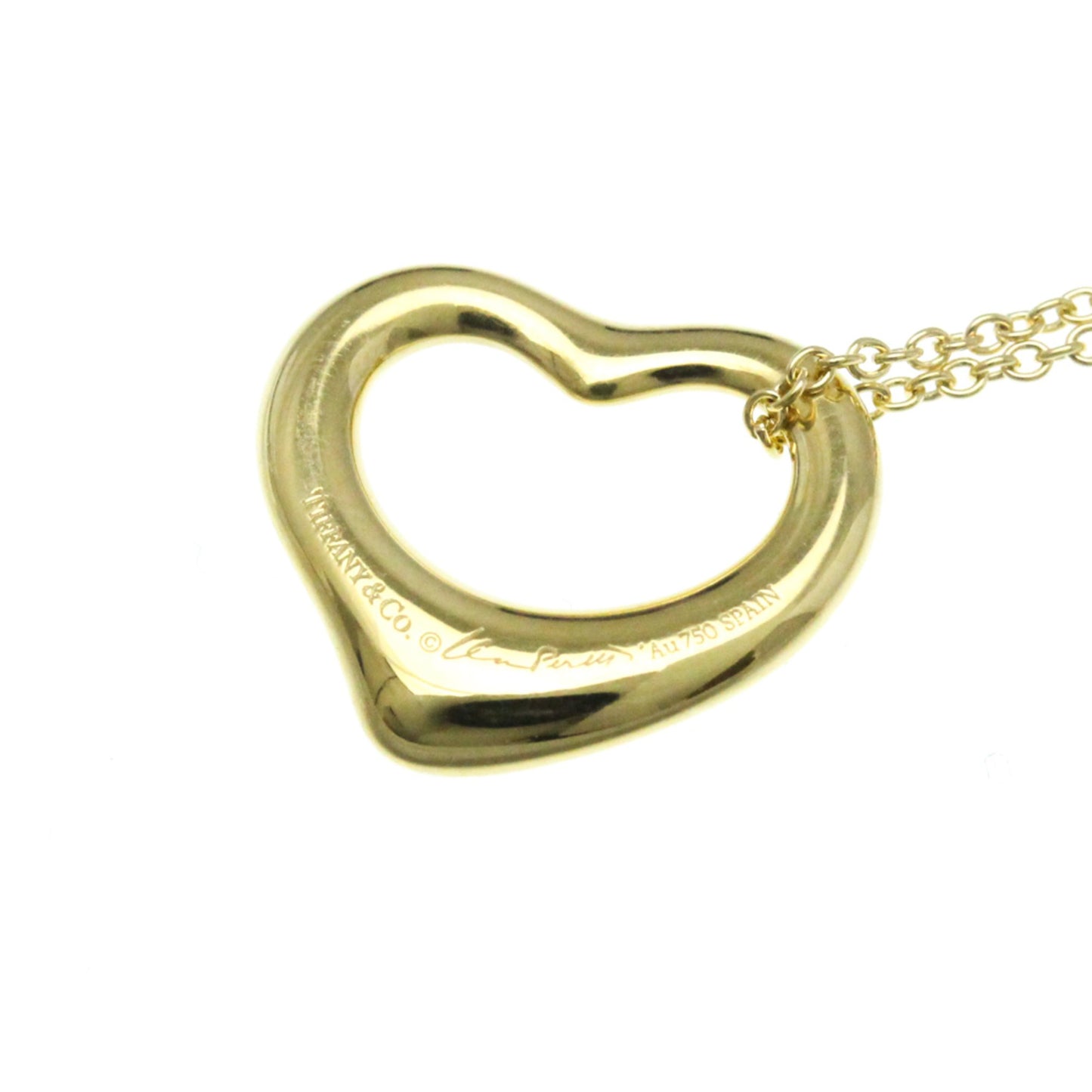 Tiffany & Co Open Heart, Gold, Yellow Gold, necklace