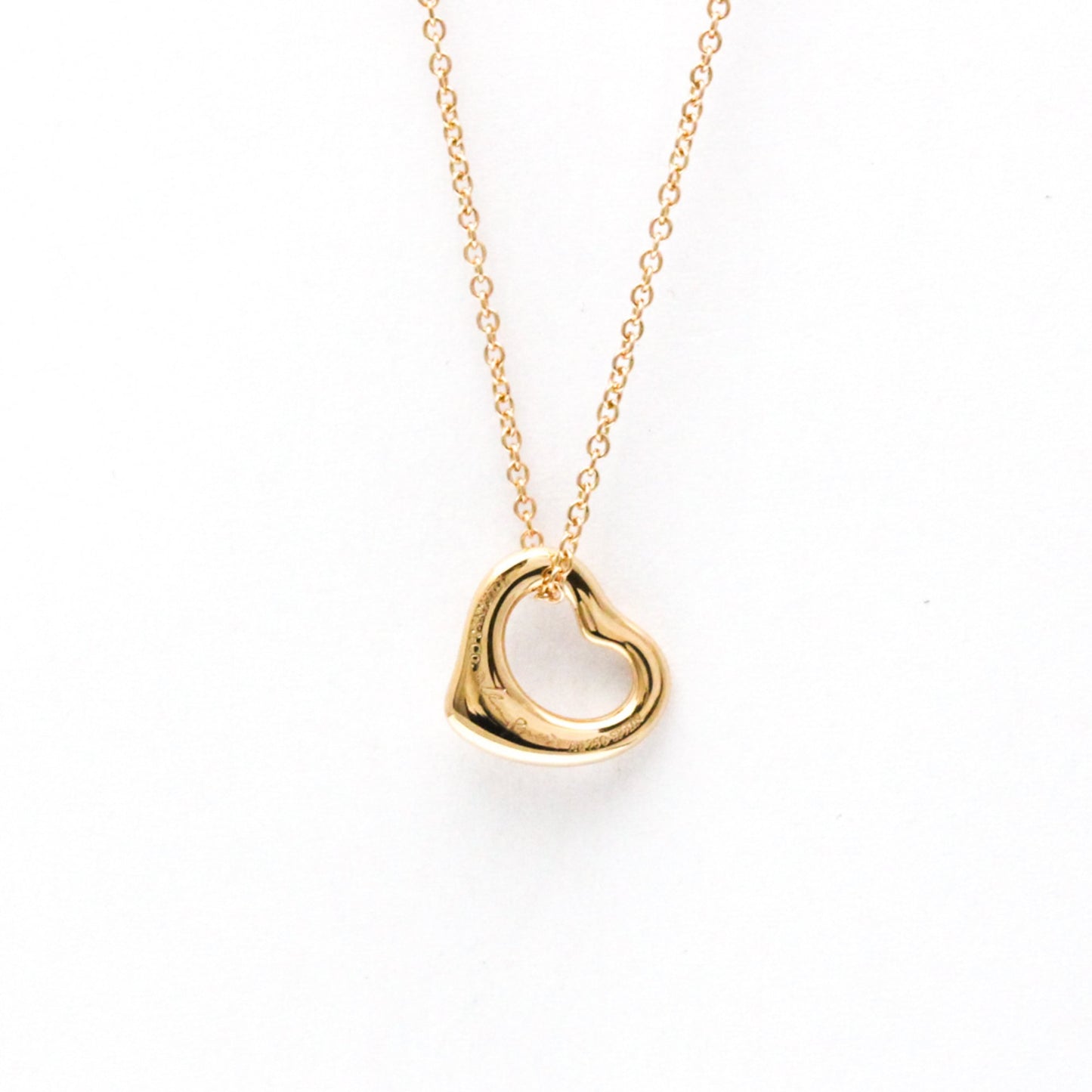 Tiffany & Co Open Heart, Gold, Rose Gold, necklace