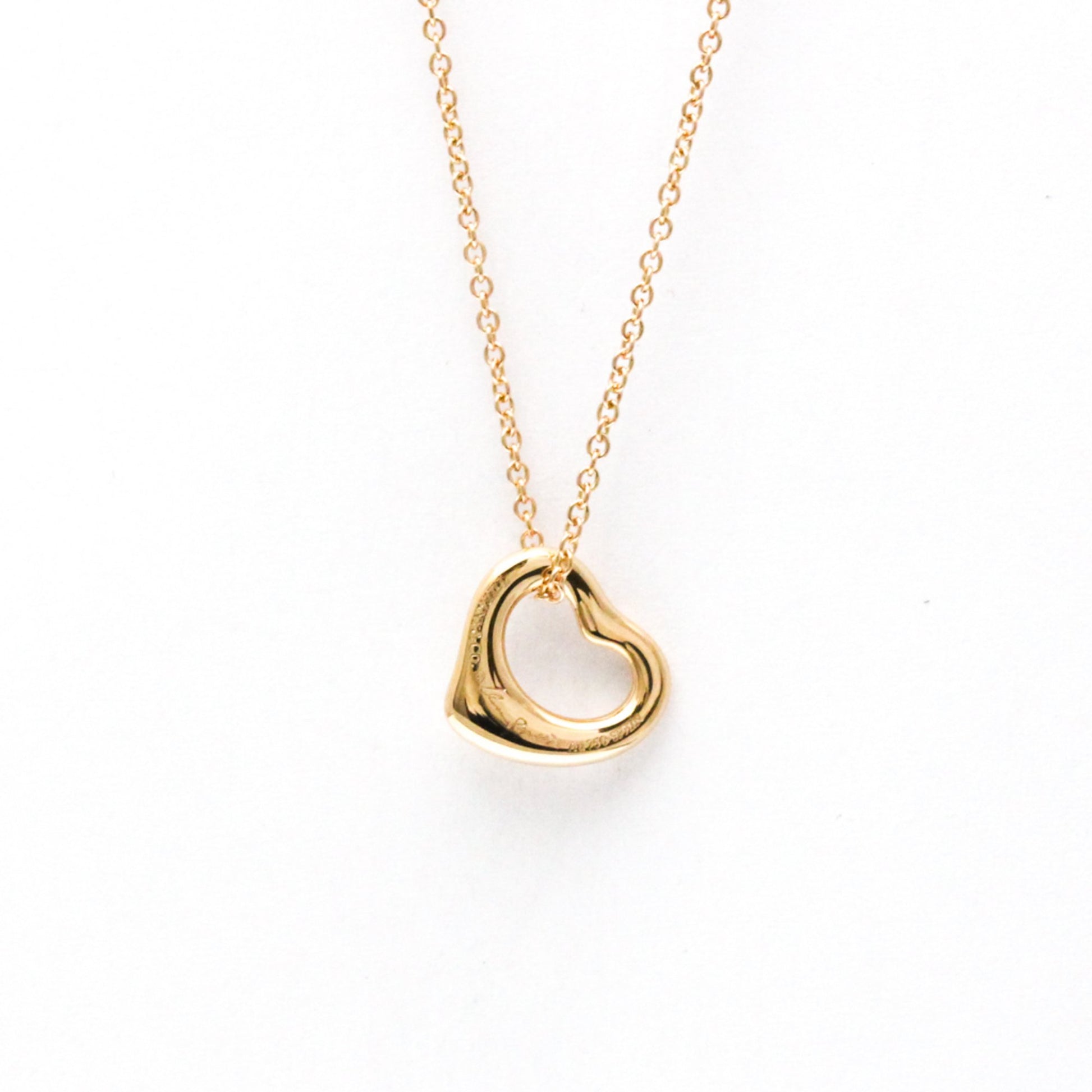 Tiffany & Co Open Heart, Gold, Rose Gold, necklace