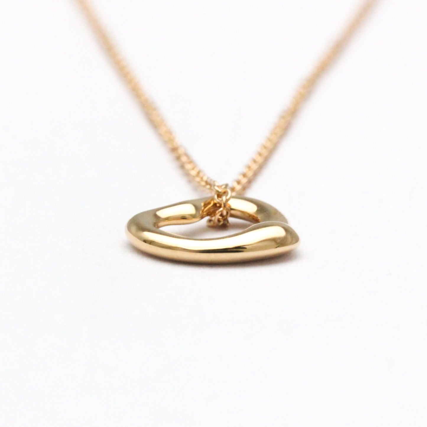 Tiffany & Co Open Heart, Gold, Rose Gold, necklace