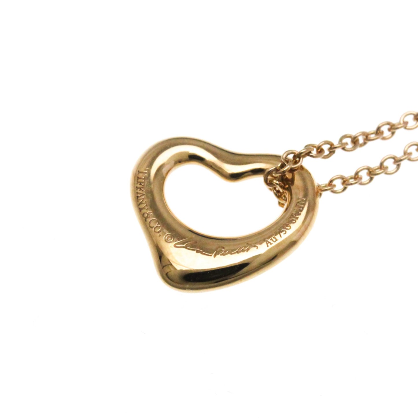 Tiffany & Co Open Heart, Gold, Rose Gold, necklace