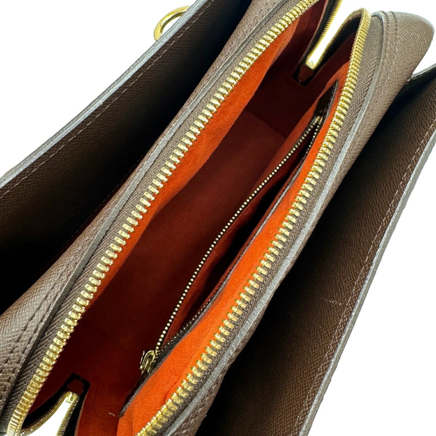 Louis Vuitton Triana, Brown, Canvas, handbag