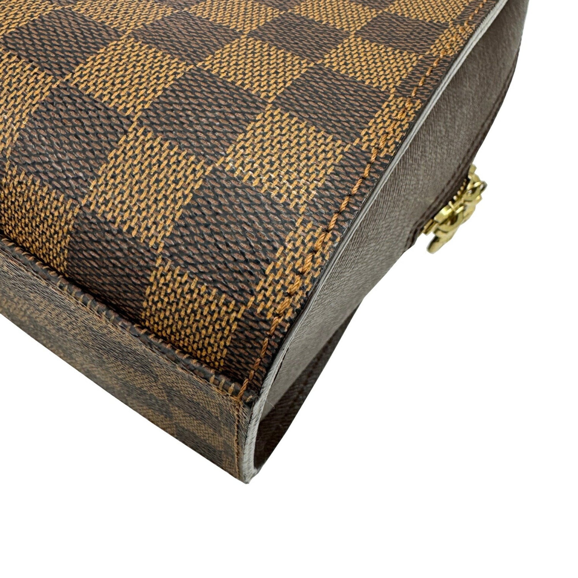 Louis Vuitton Triana, Brown, Canvas, handbag