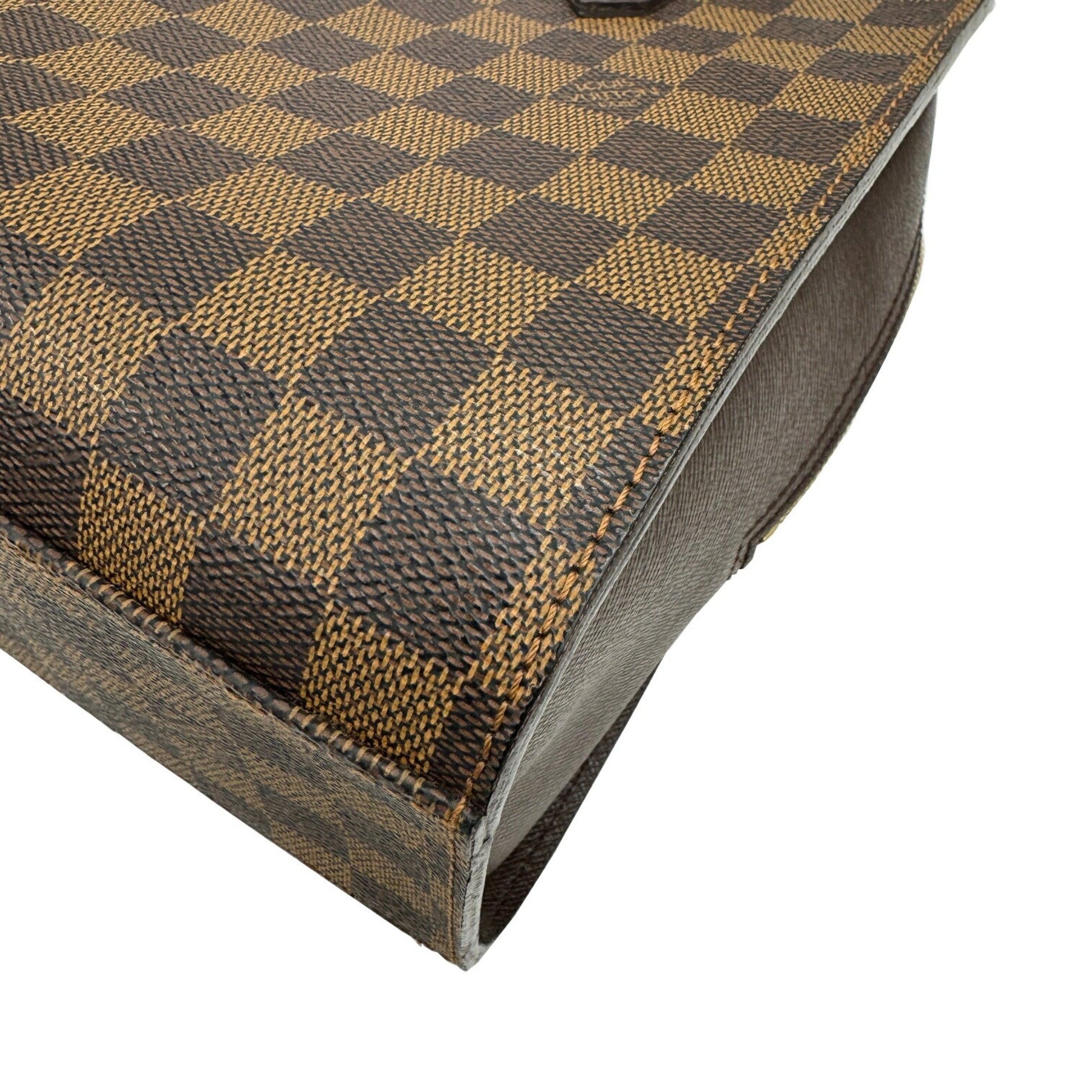 Louis Vuitton Triana, Brown, Canvas, handbag