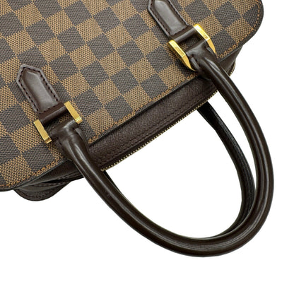 Louis Vuitton Triana, Brown, Canvas, handbag